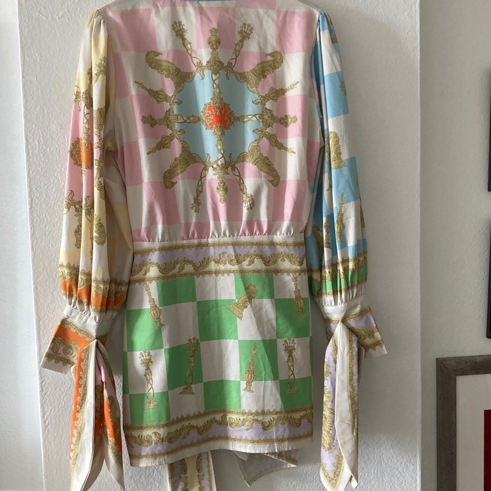 Colorful Patterned Button-Up Shirt - Picture 3 of 6